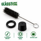 Glass Blunt Accessories - Cleaning Brush, Rubber Ring & Extra Cap